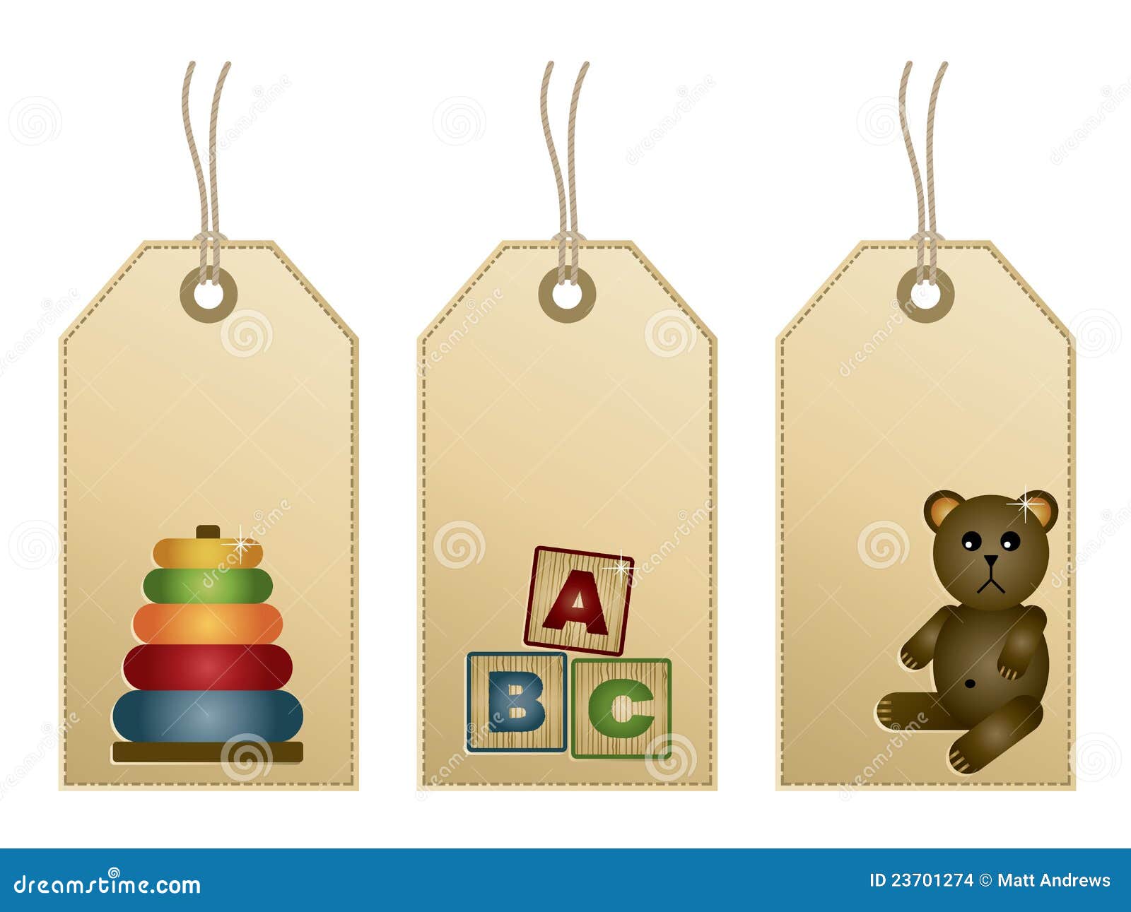 Toys tags stock vector. Illustration of bear, stationery 23701274