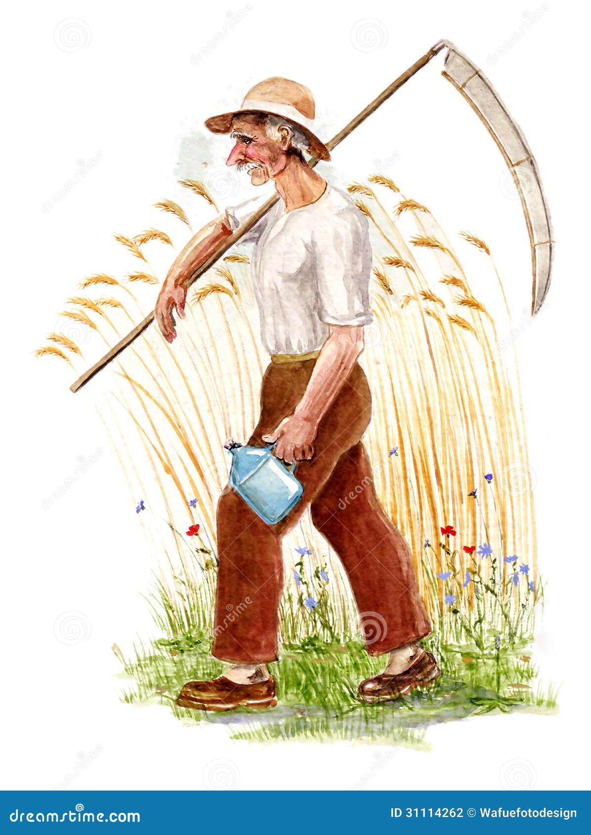 Trabajador agrícola stock de ilustración. Ilustración de bosquejo - 31114262, image size:1196x1690