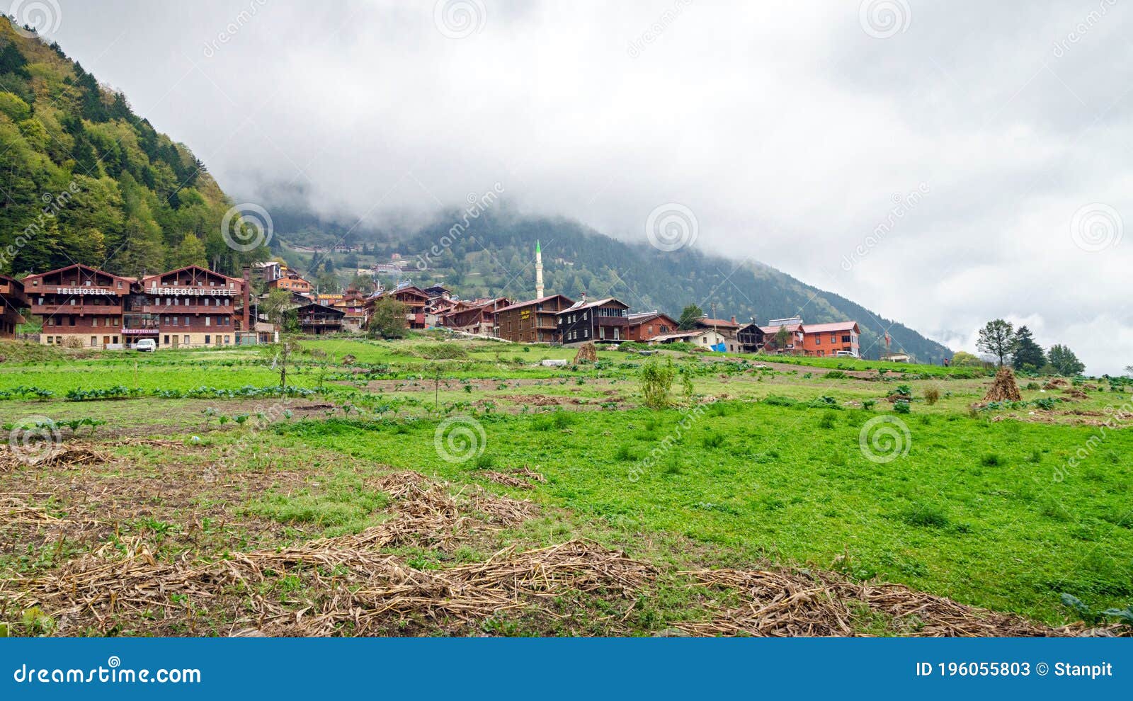 zungol long lake area most beautiful tourist places in turkey. the mountain valley with a trout lake and a small village in trab