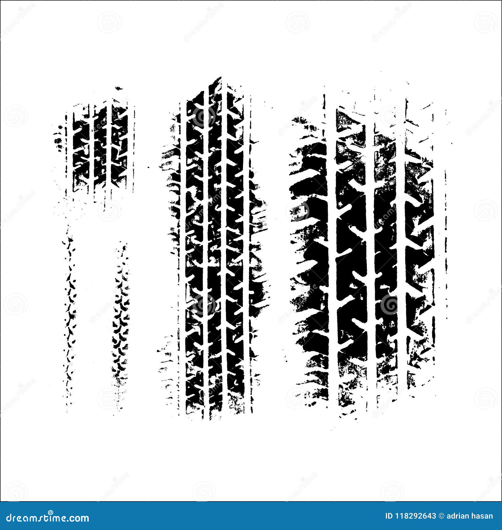 Trace Tire Vector Illustration Stock Vector Illustration of