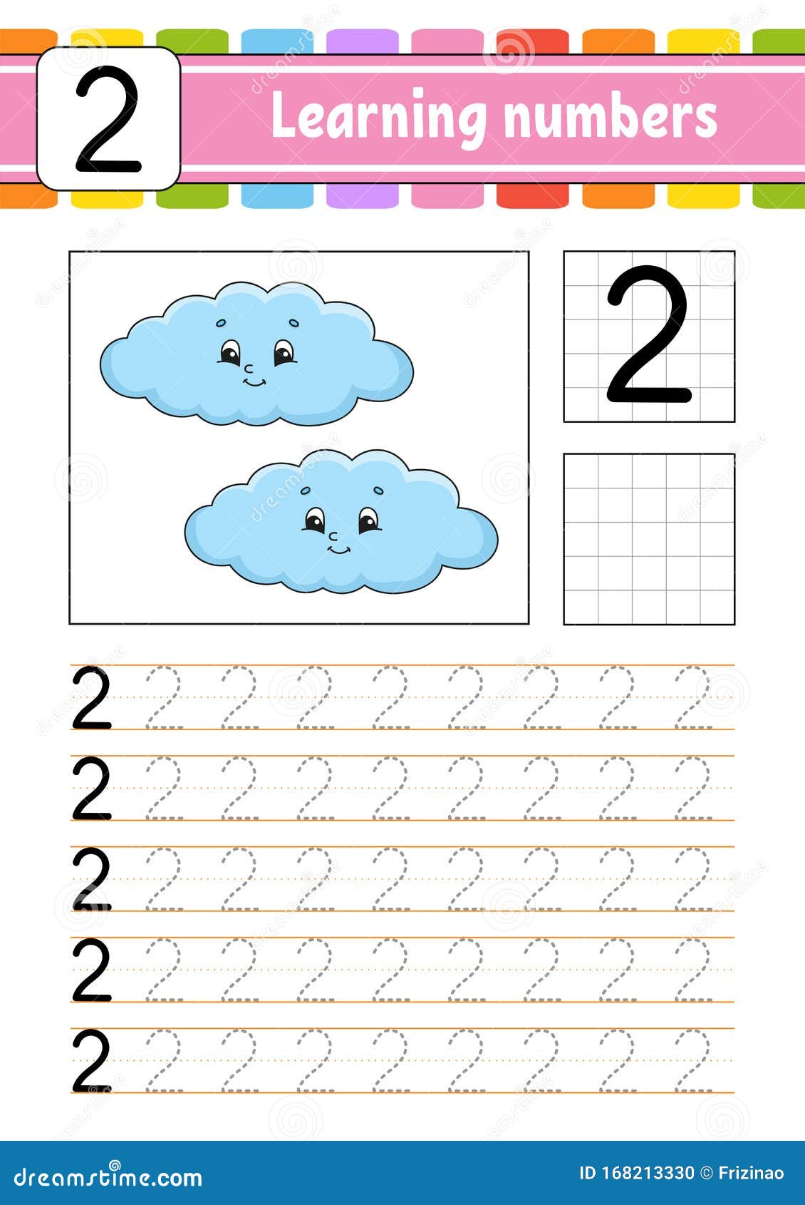 Trace And Write. Handwriting Practice. Learning Numbers For Kids