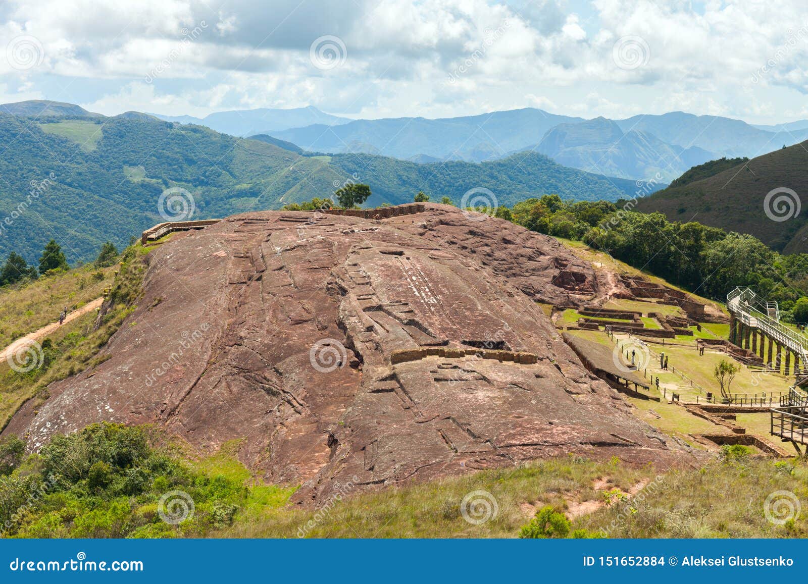 traces and remnants of an ancient civilization. archaeological site of el fuerte de samaipata, bolivia