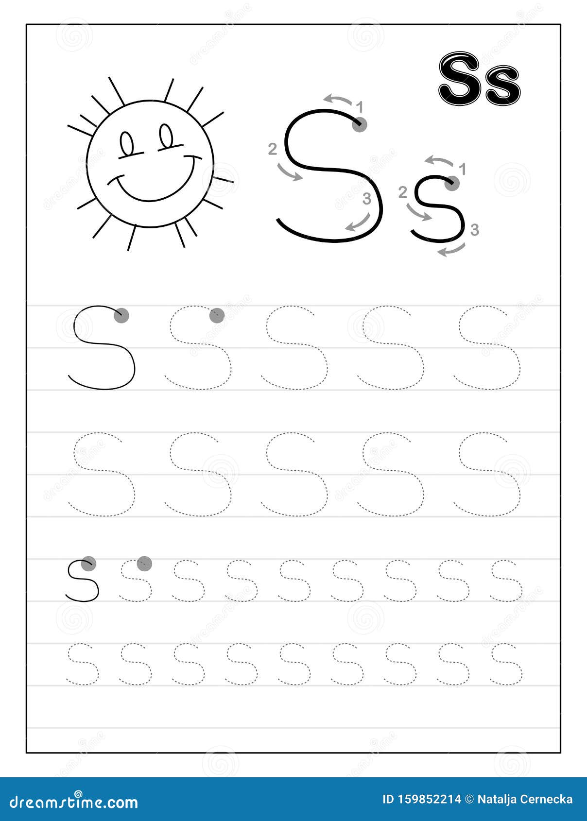 tracing-alphabet-letter-s-black-and-white-educational-pages-on-line-for-kids-printable