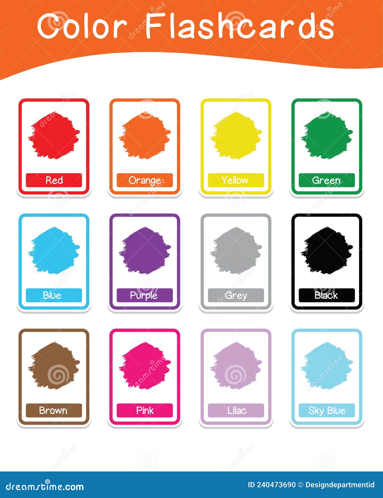 vector-set-of-color-flashcards-color-flashcards-edition-stock-vector