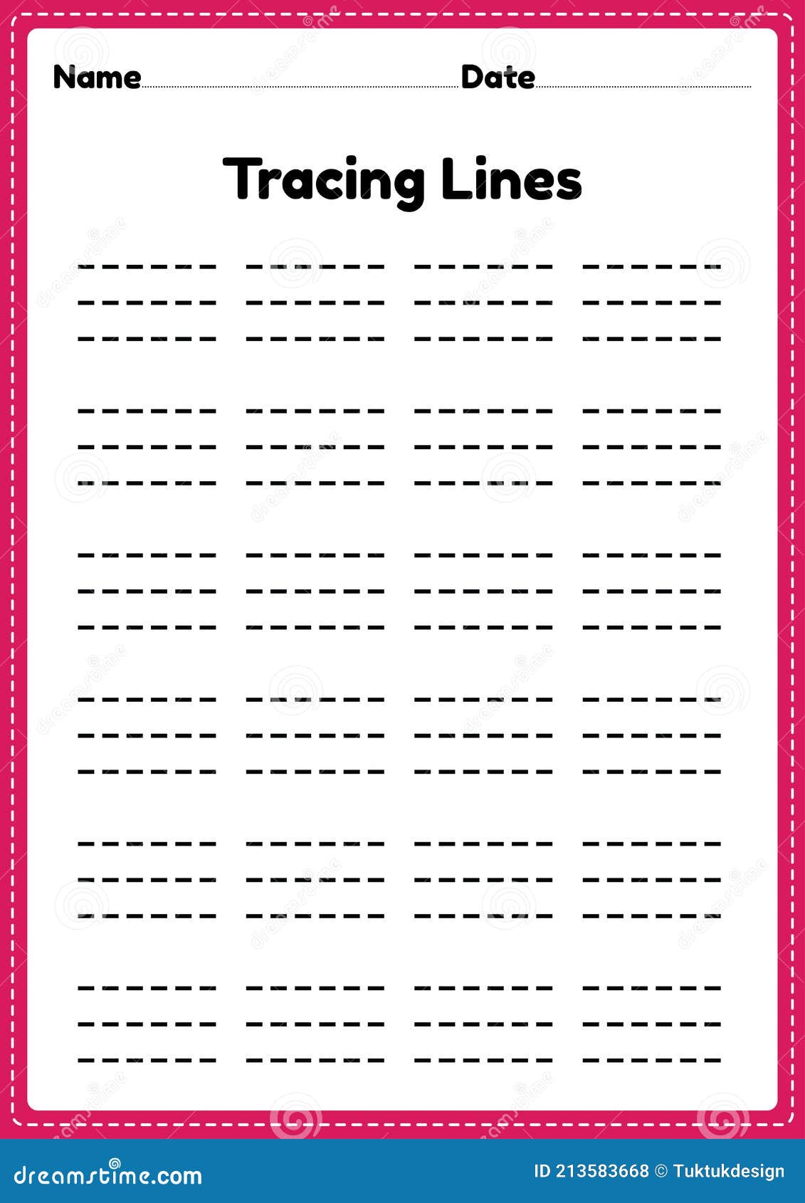 Tracing Lines Worksheet for Kindergarten and Preschool Kids for Inside Horizontal And Vertical Lines Worksheet