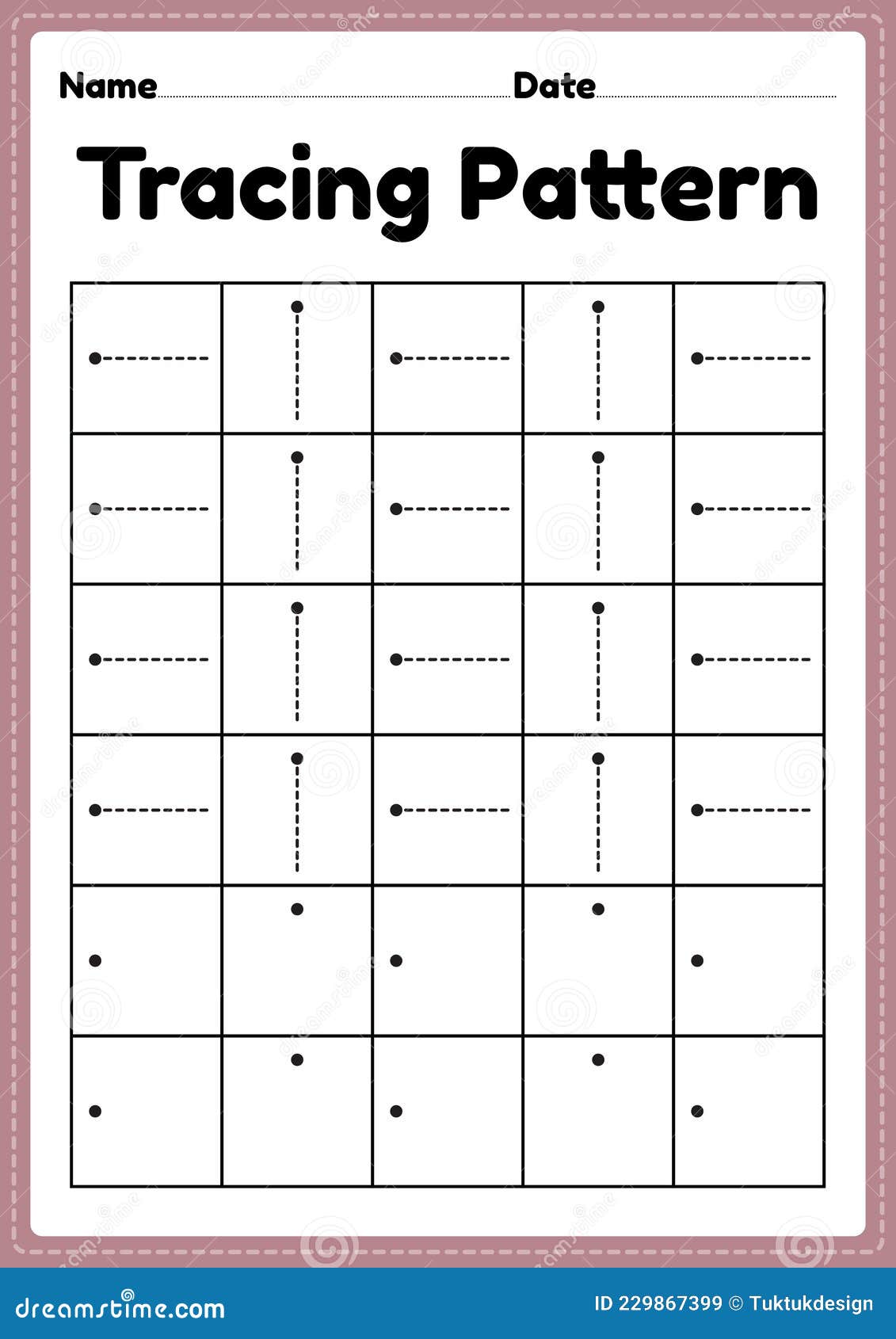 tracing pattern sleeping and standing lines worksheet for kindergarten preschool and montessori school kids to improve stock vector illustration of lines sheet 229867399