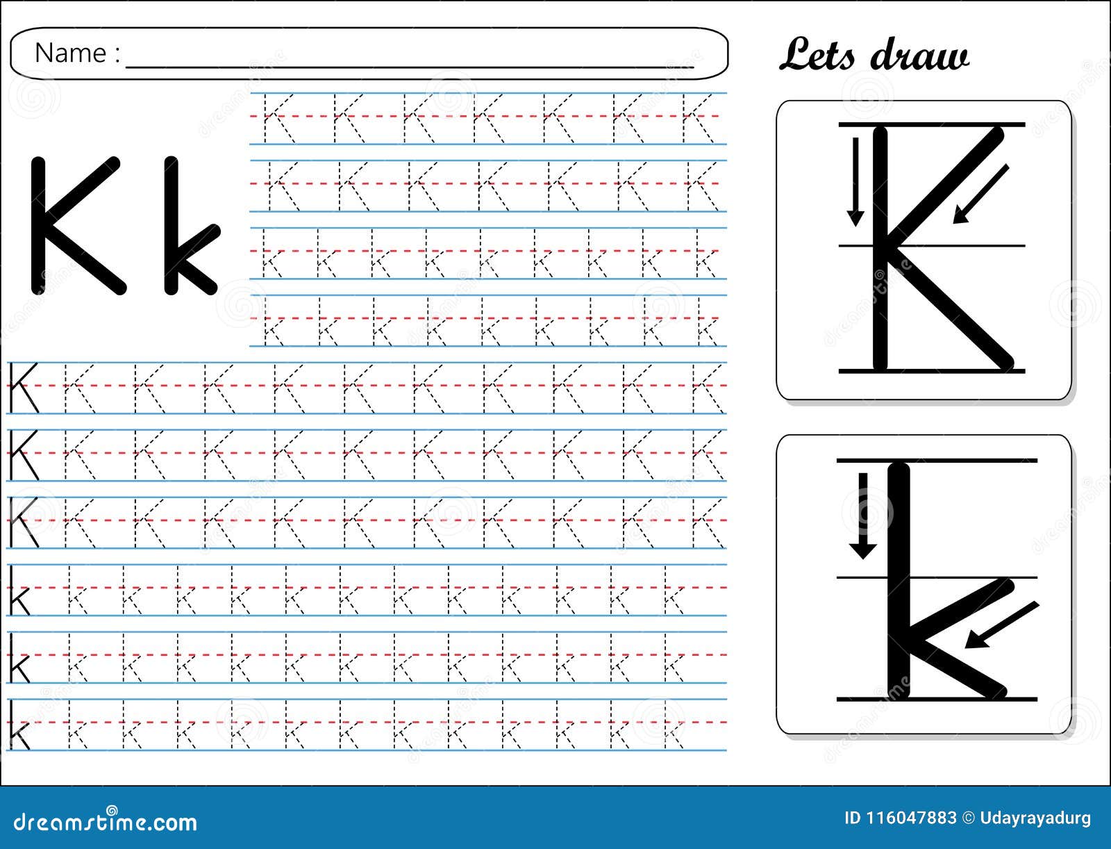 tracing worksheet -kk