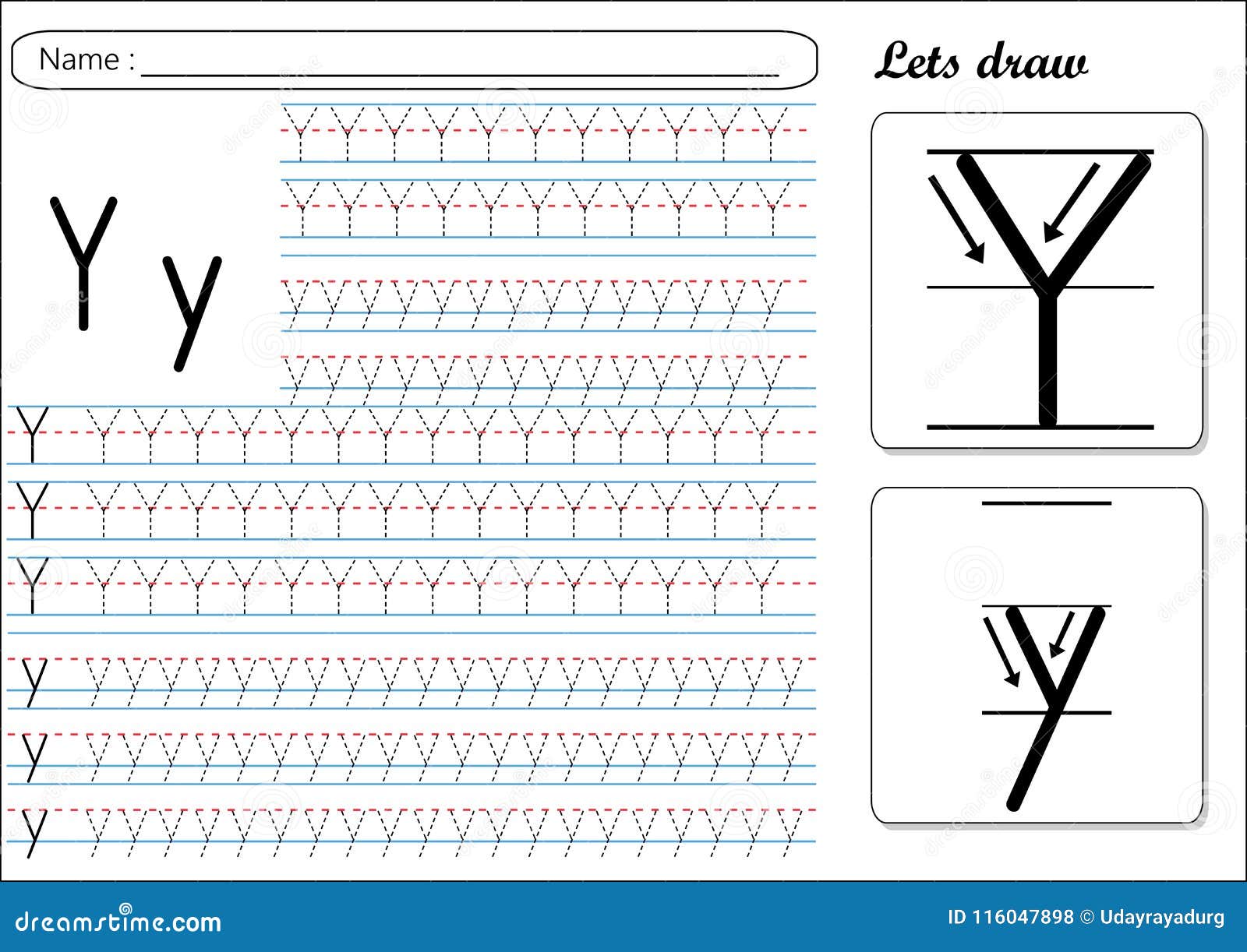 letter y worksheet vector illustration cartoondealercom