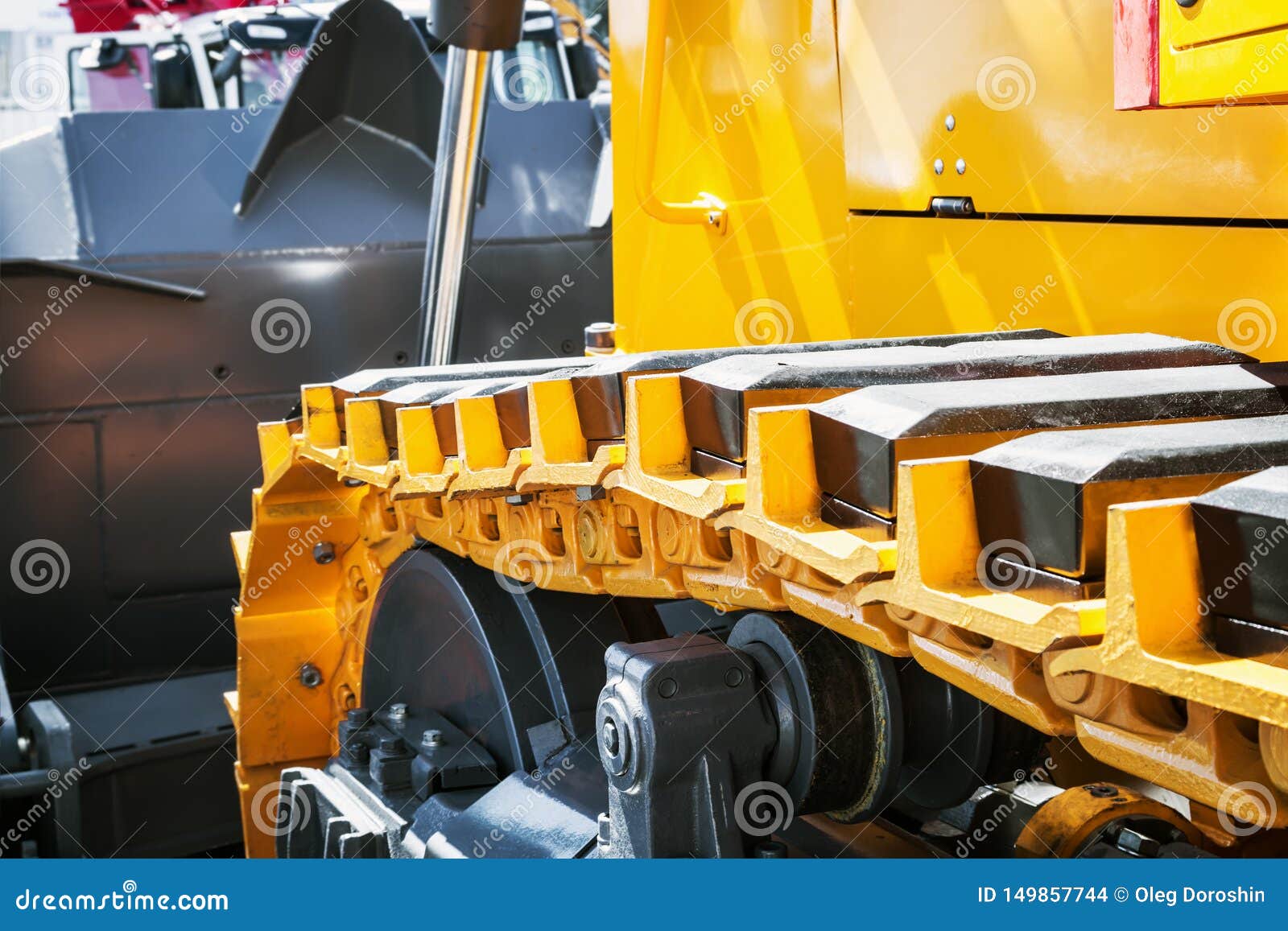 Track Equipment Installed on a Tractor, Excavator Stock Photo Image