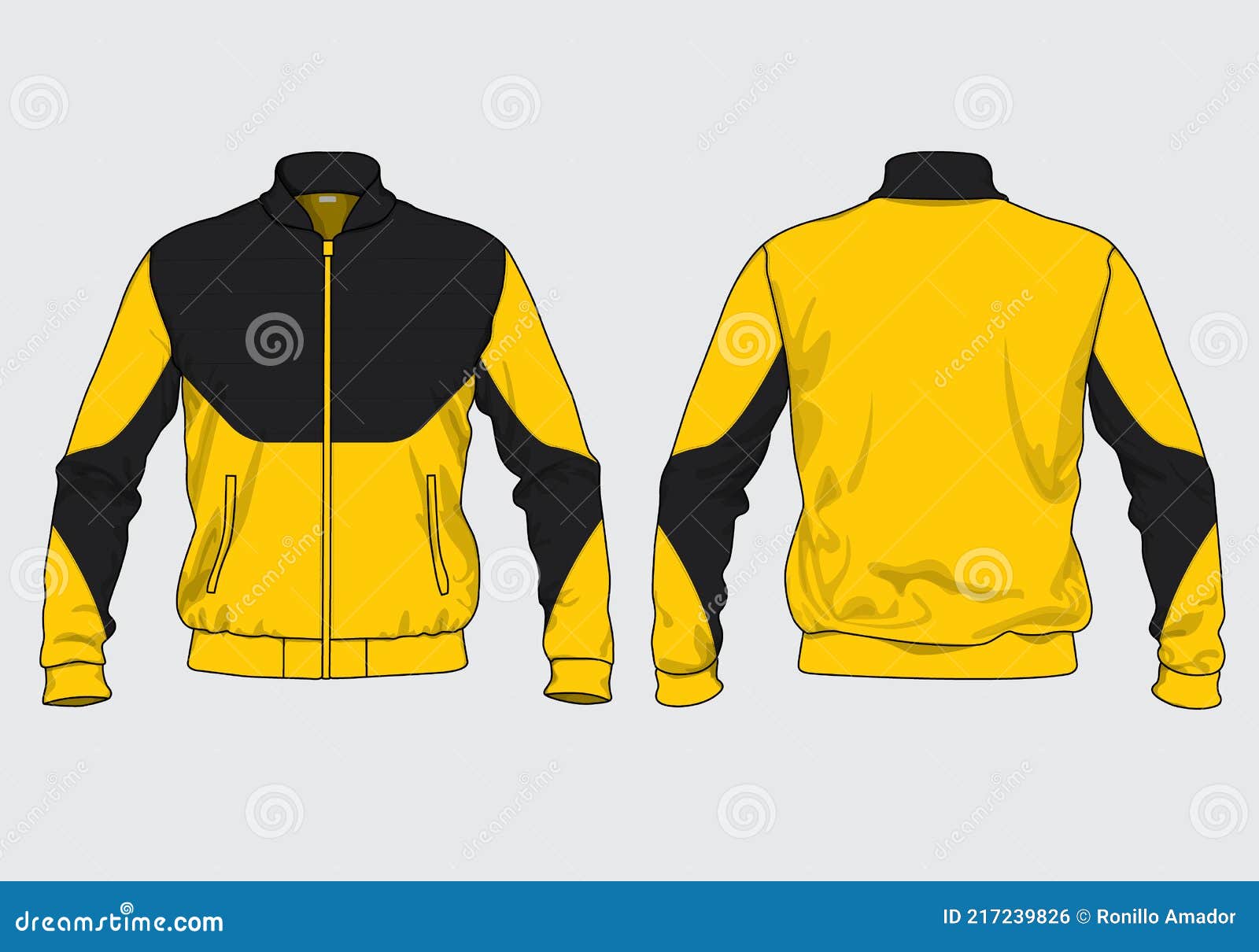 Track Jacket Varsity Template Design Mockup Vector Stock Vector ...