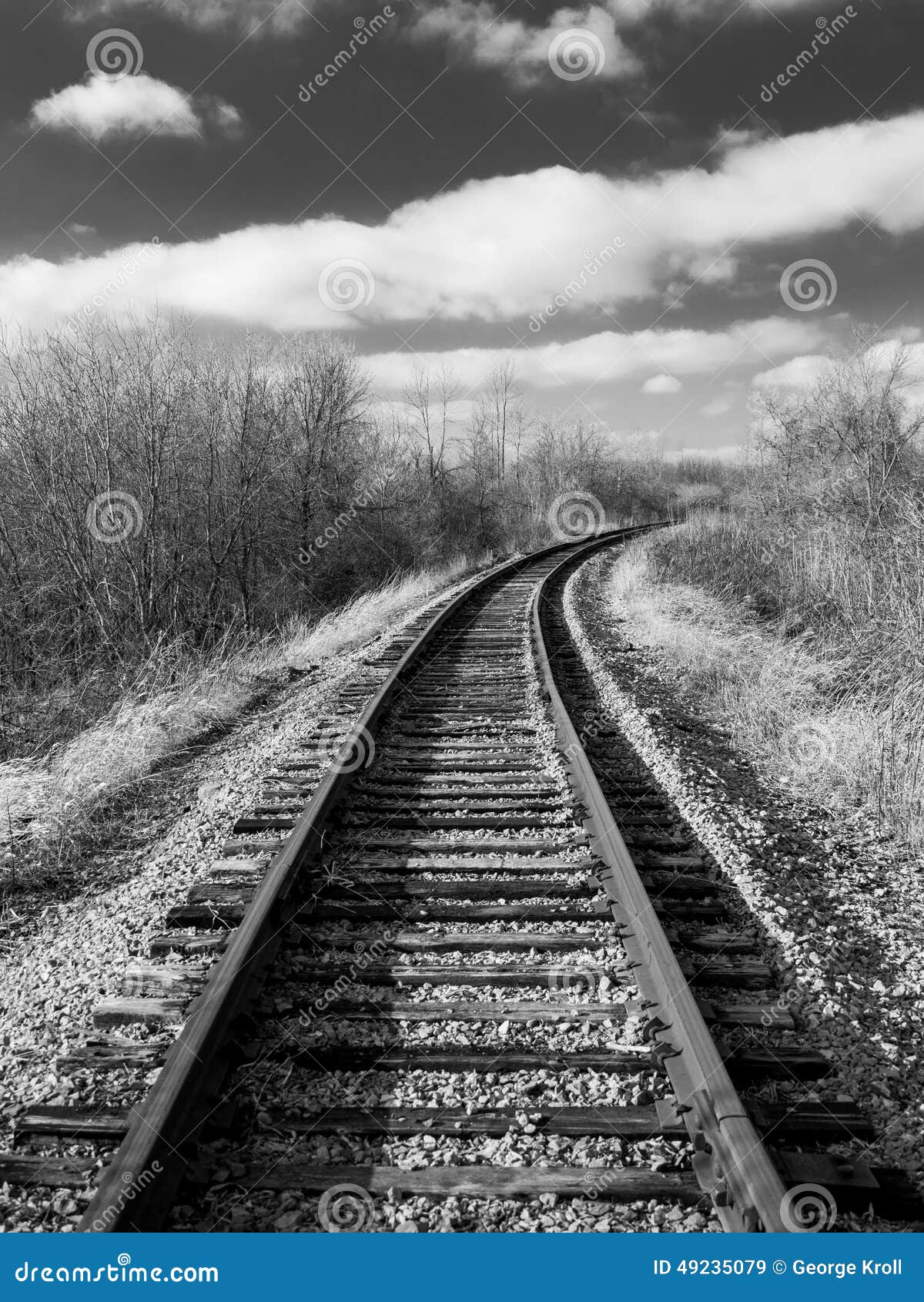 Tracks into Distance stock image. Image of landscape 49235079