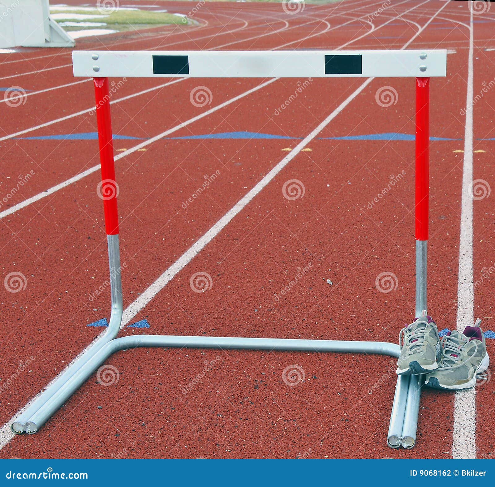 Trackshoes and hurdle stock photo. Image of shoe, healthy 9068162