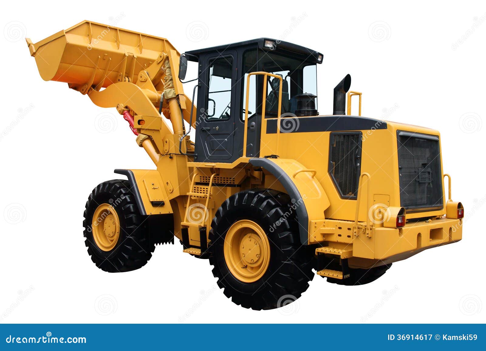 Tractor amarillo imagen de archivo. Imagen de cargador 36914617