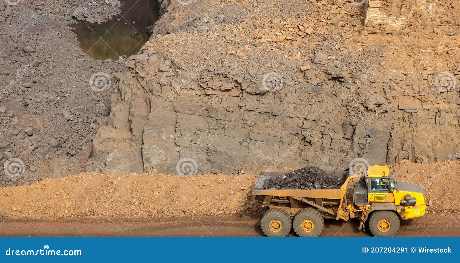 Tractor in the Area of Manganese Mining in South Africa Stock Image