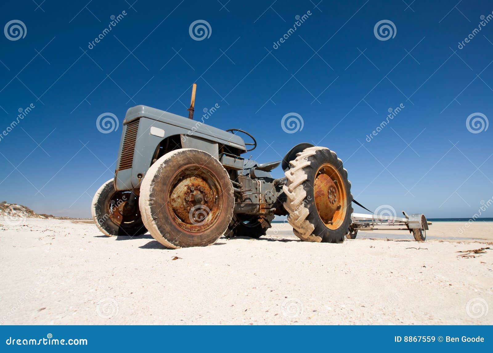 Tractor on Beach stock image. Image of yorke, landscape 8867559