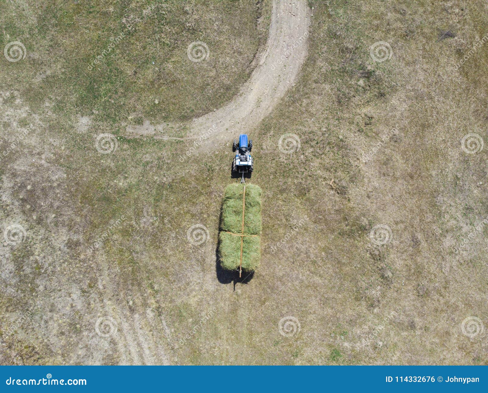 Tractor Carry Hay Stack on the Countryside Stock Photo Image of