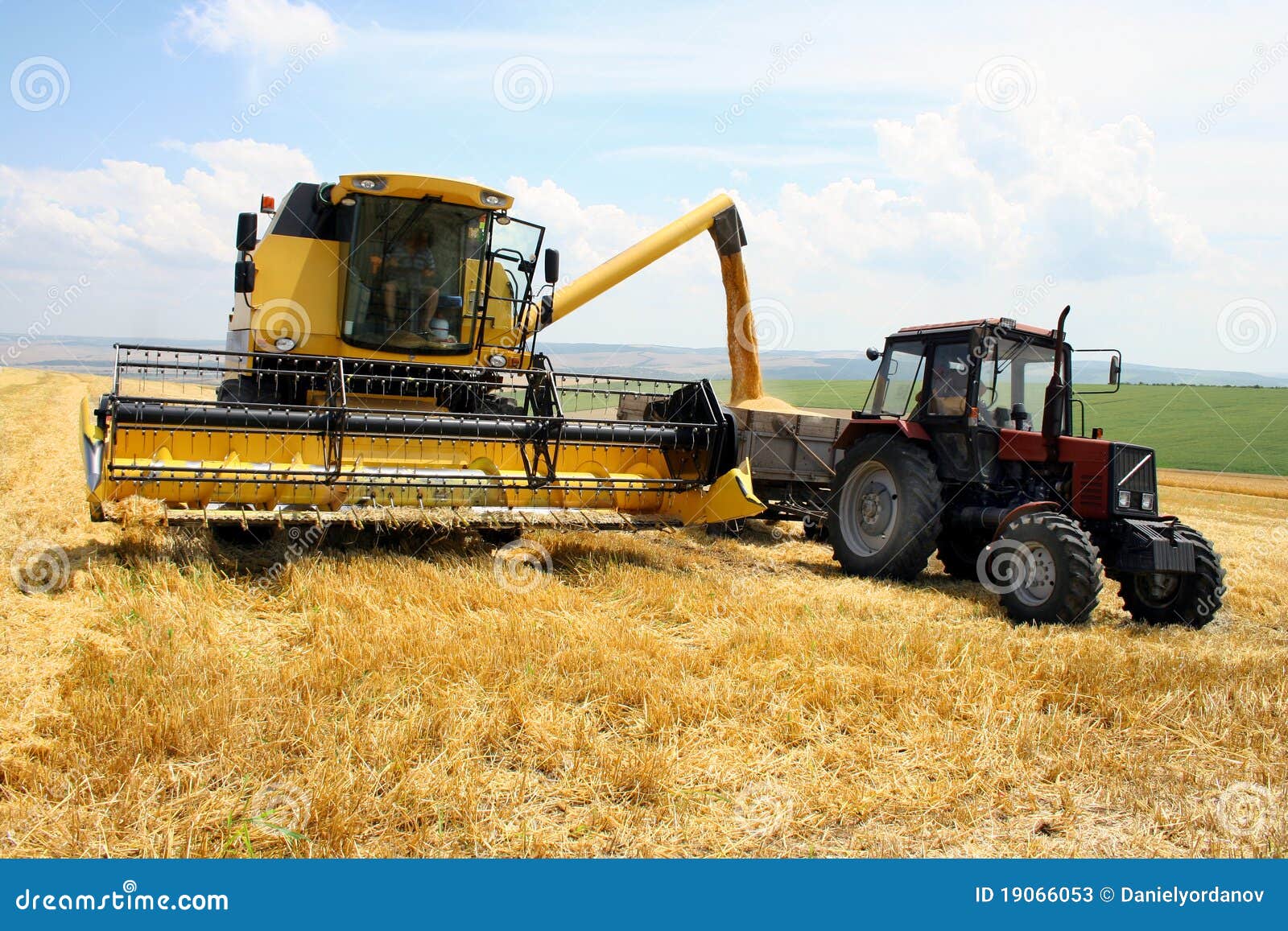 tractor and combine