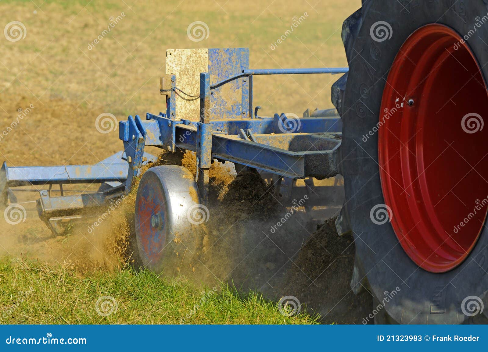 Tractor with Cultivator stock image. Image of tractor 21323983
