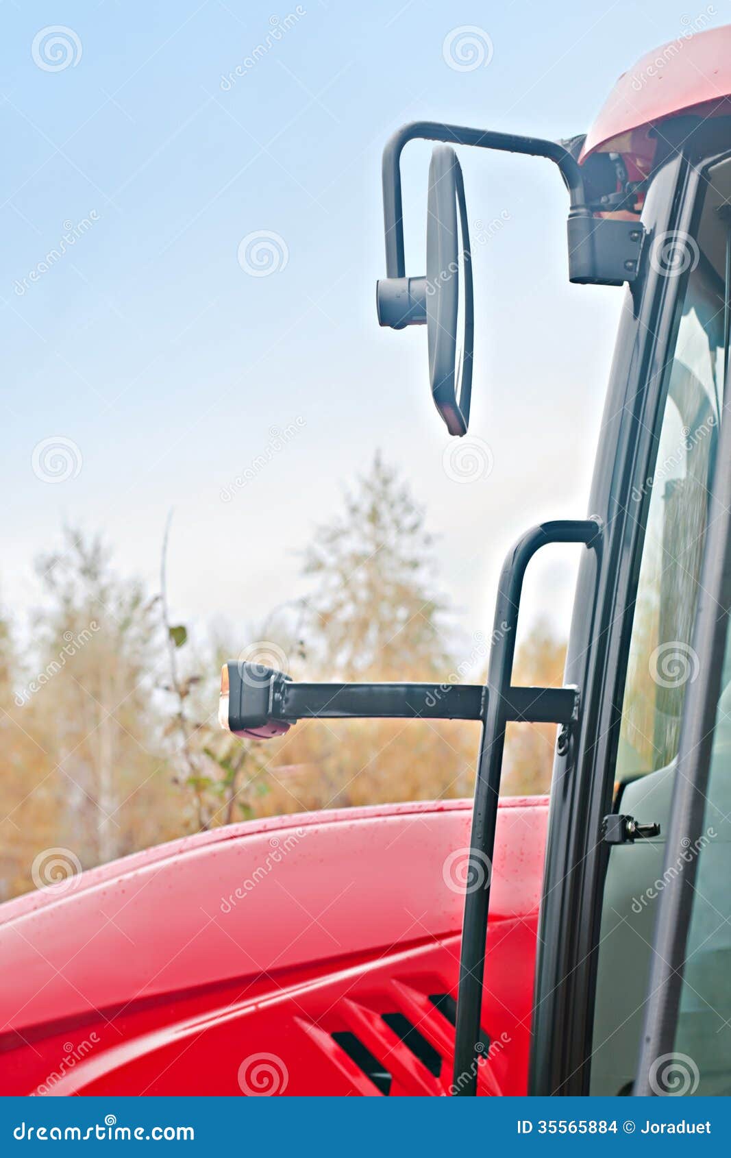 Tractor detail stock photo. Image of field, mirror, engine 35565884