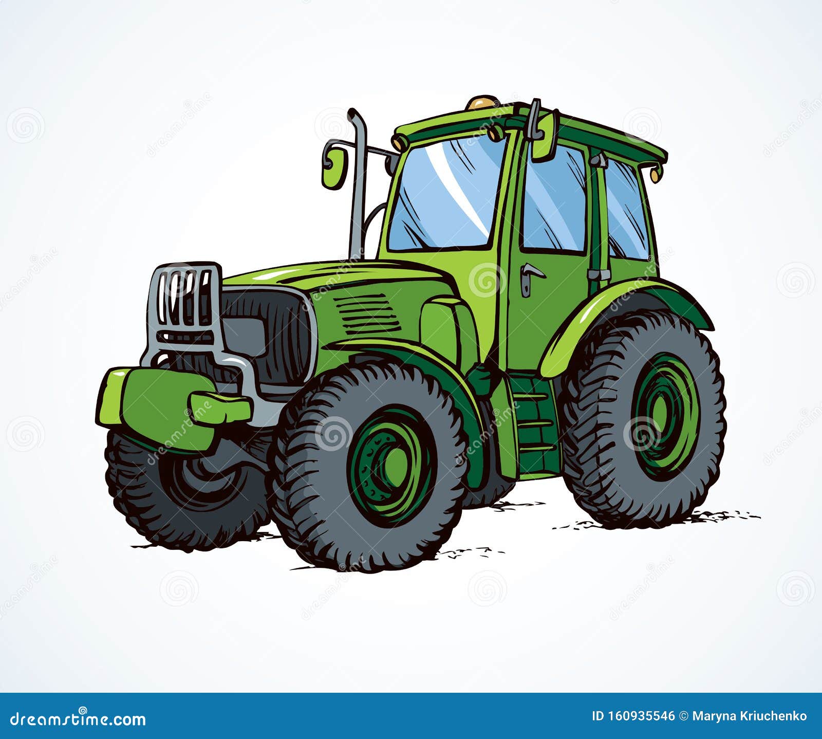 Tractor Dibujo de vectores ilustración del vector. Ilustración de agrario -  160935546