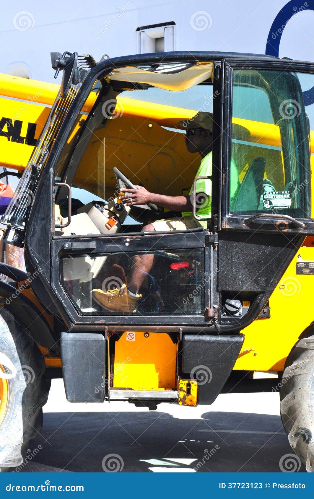 Tractor driver editorial stock photo. Image of excavating 37723123