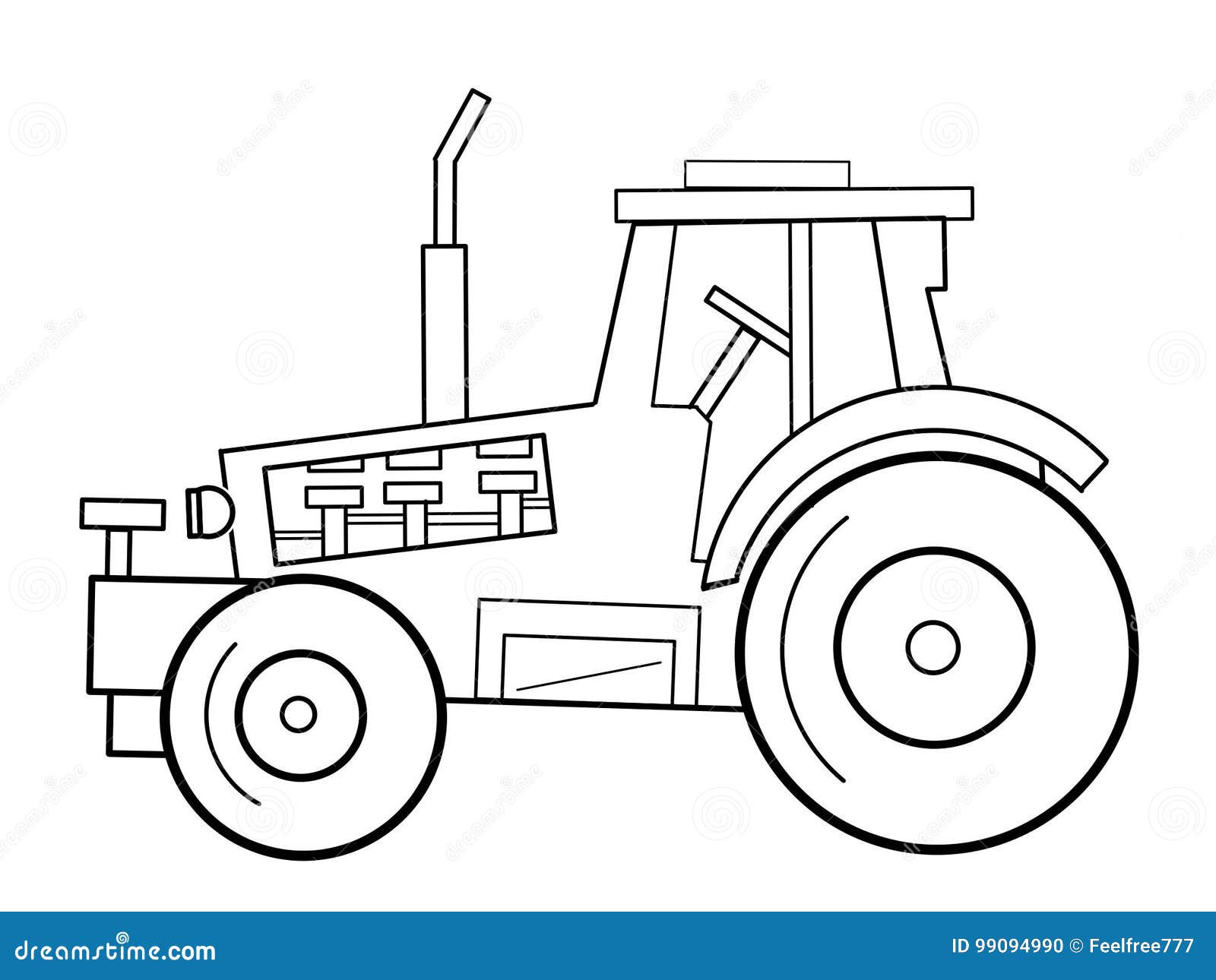 tractor kids educational coloring page