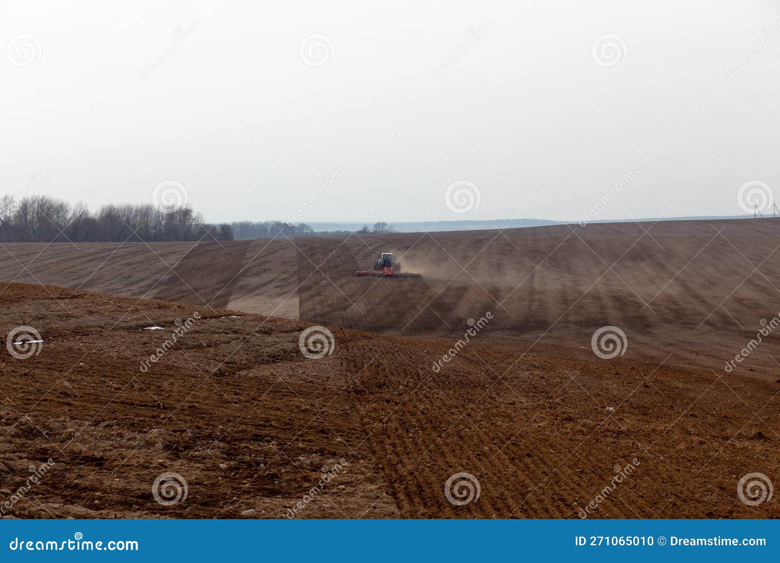 A Tractor with a Large Double Plow Stock Photo Image of country, soil 271065010