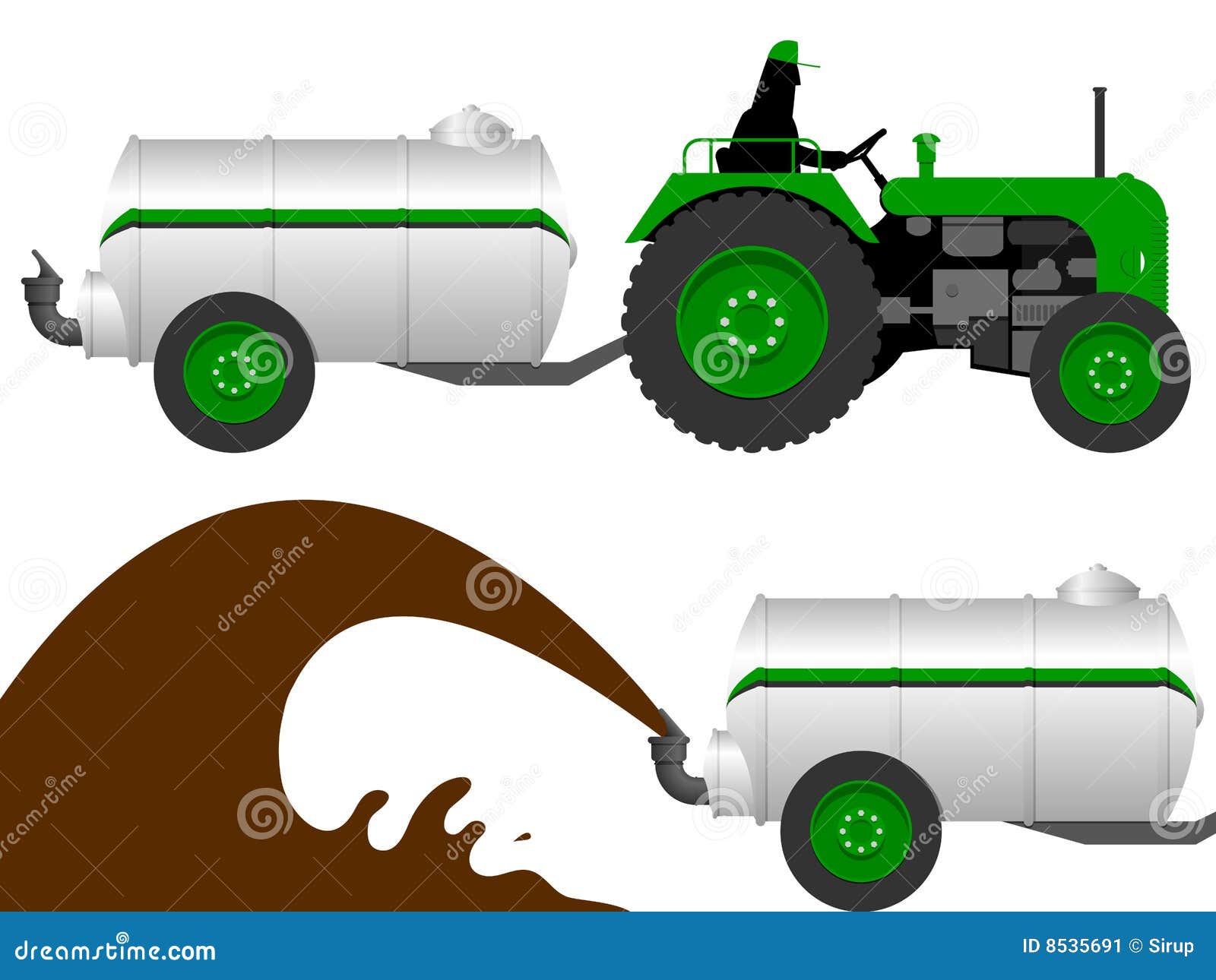 tractor with liquid manure tanker