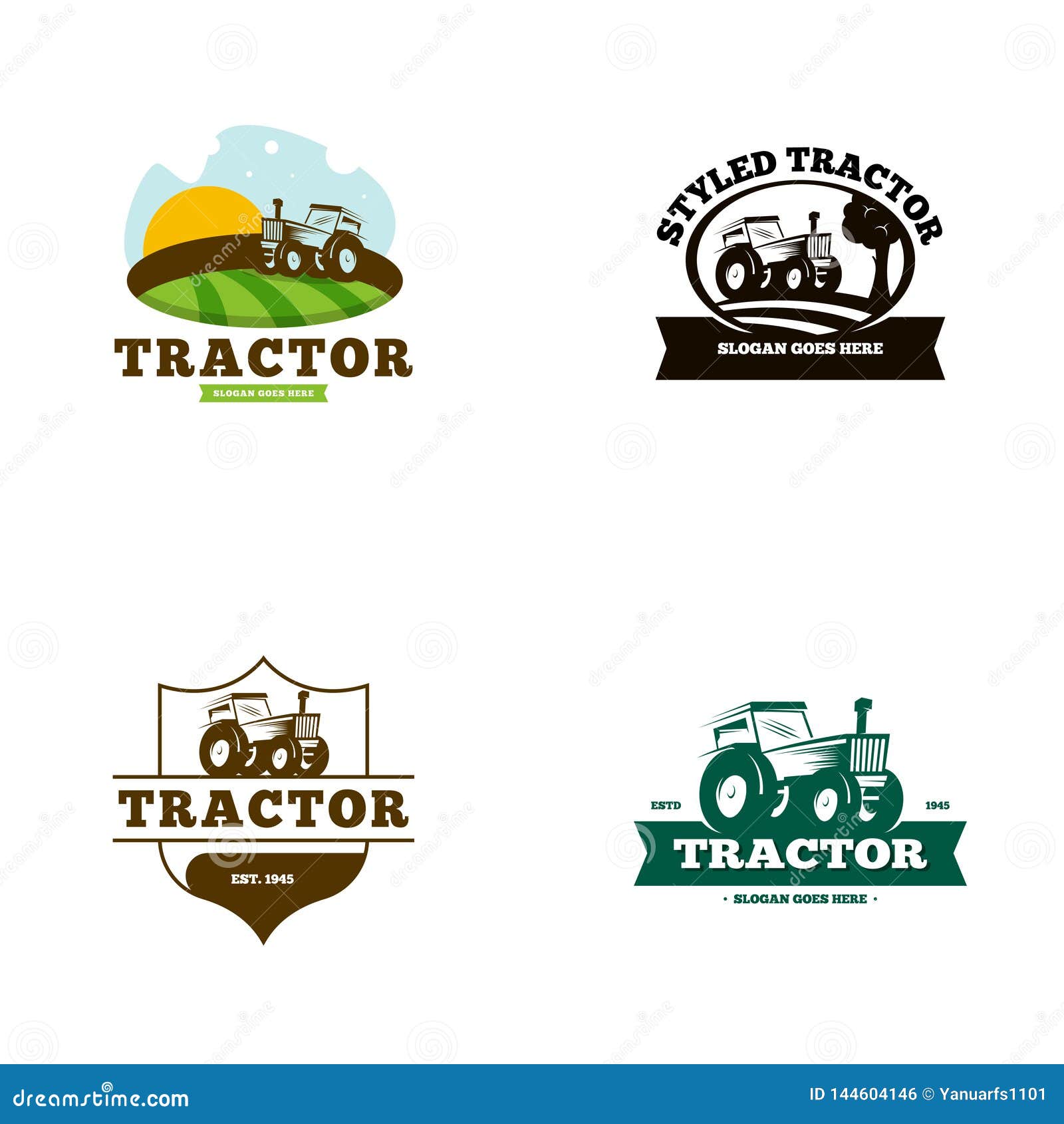 Tractor Logo Template Vector. Tractor Logo Concept. Farming Logo ...