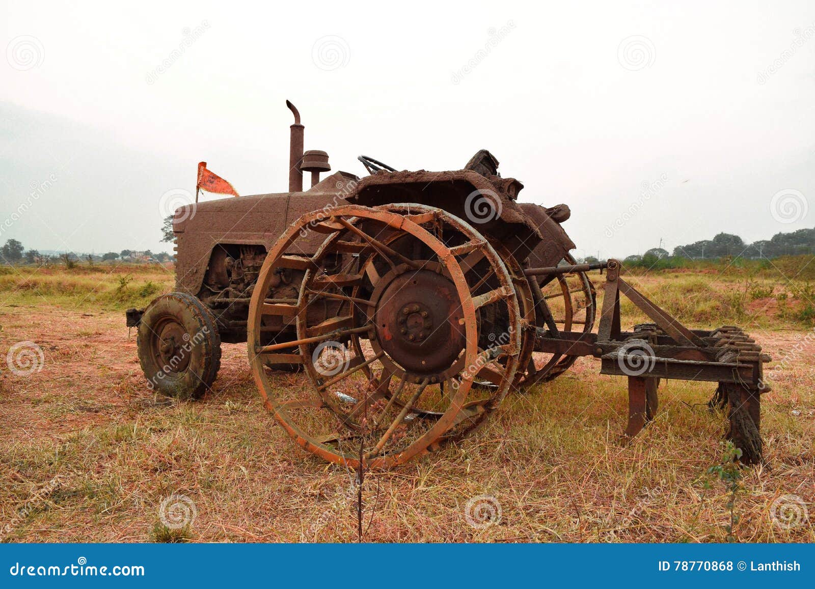 Tractor stock photo. Image of human, paddyfield, tractor 78770868
