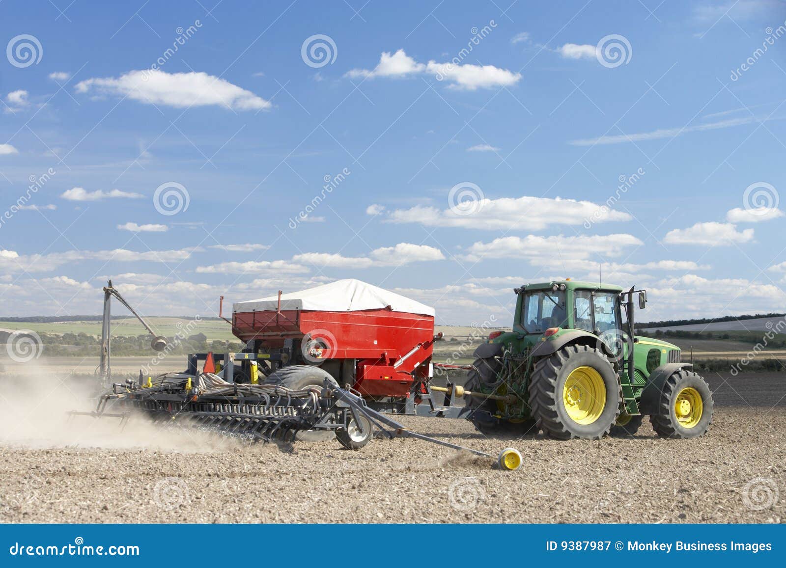 Tractor Planting Seed in Field Editorial Photography Image of