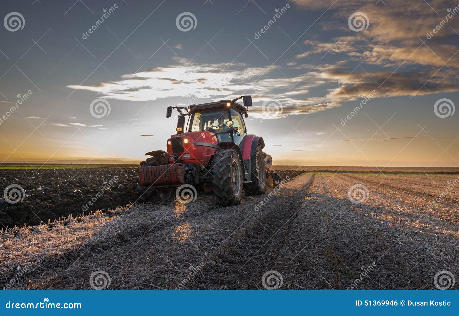 tractor plowing