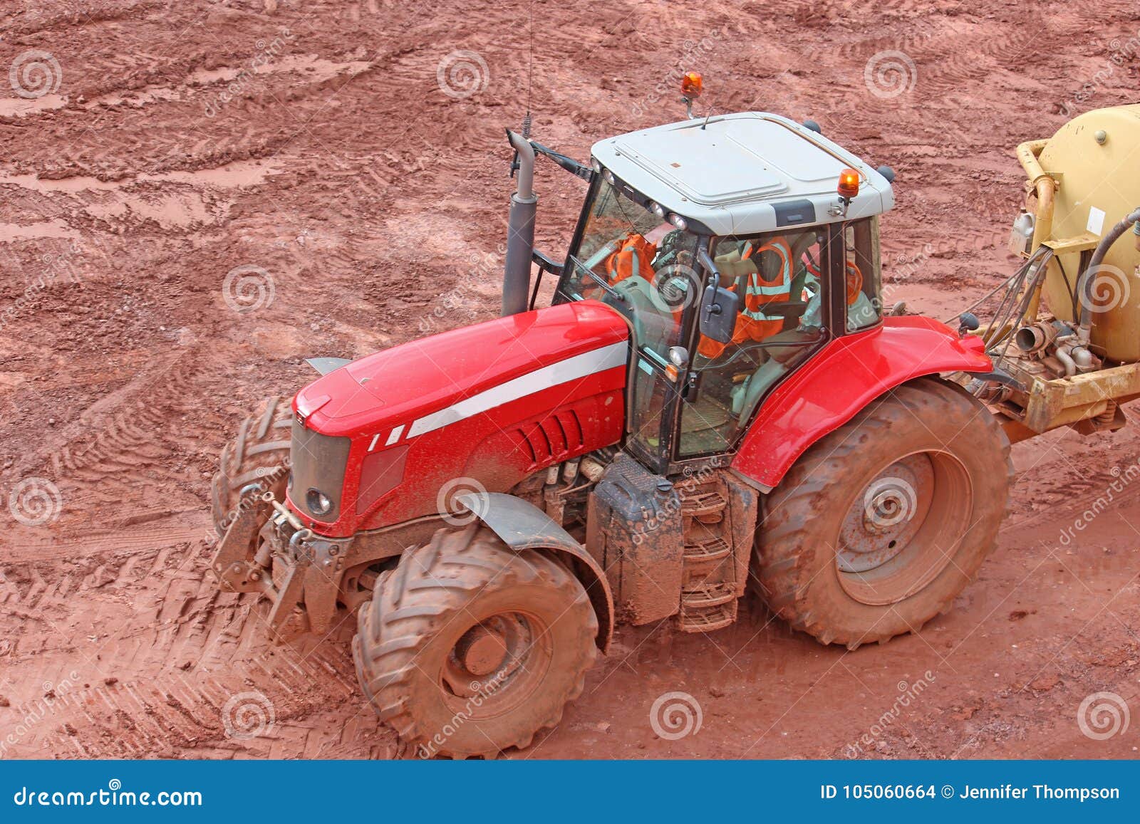 Tractor on a Construction Site Stock Photo Image of building