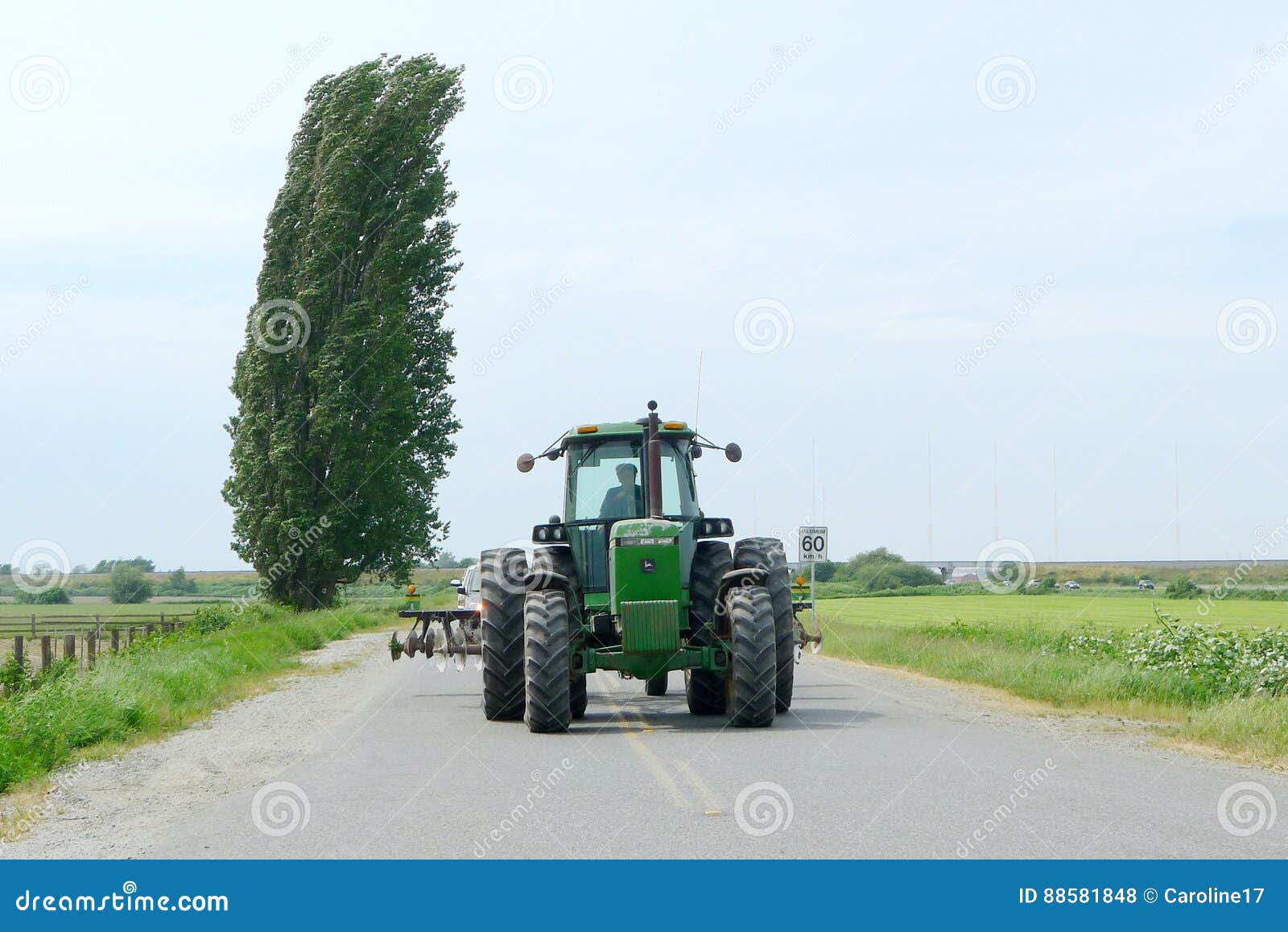 Tractor on the Road editorial stock photo. Image of transportation 88581848
