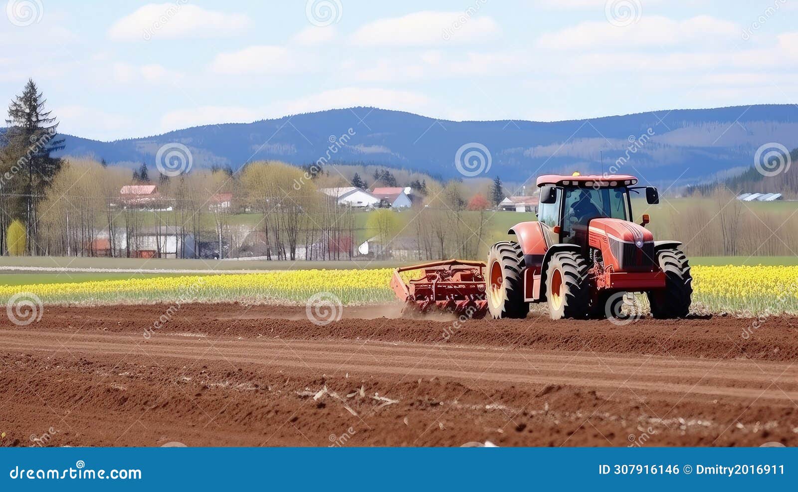 the tractor's efficient braking system ensures quick and reliable stopping, enhancing safety during operation