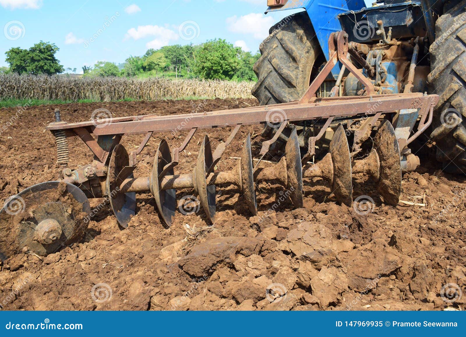 Tractors Preparing the Soil for Planting. Stock Image Image of farmer