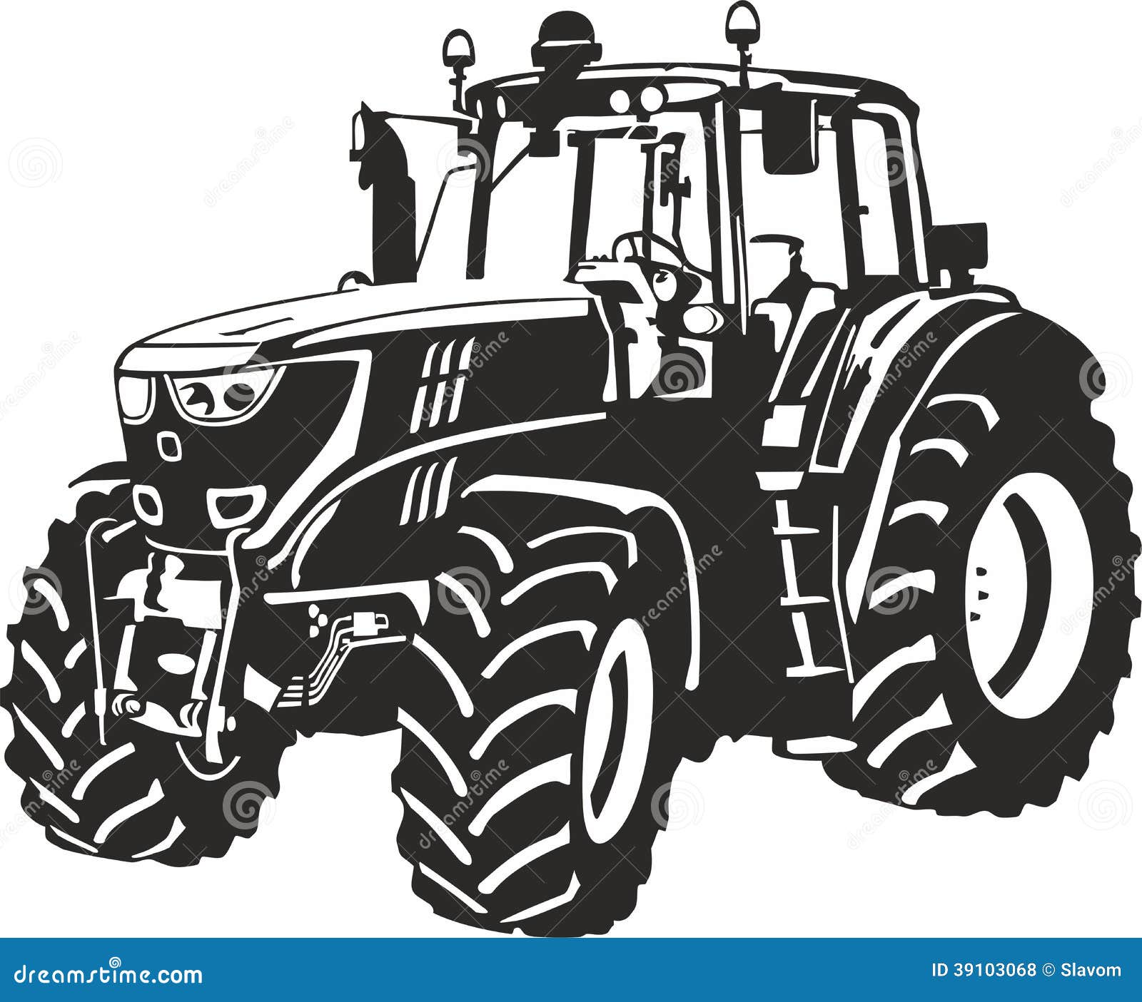 John Deere Tractor Clipart Black And White