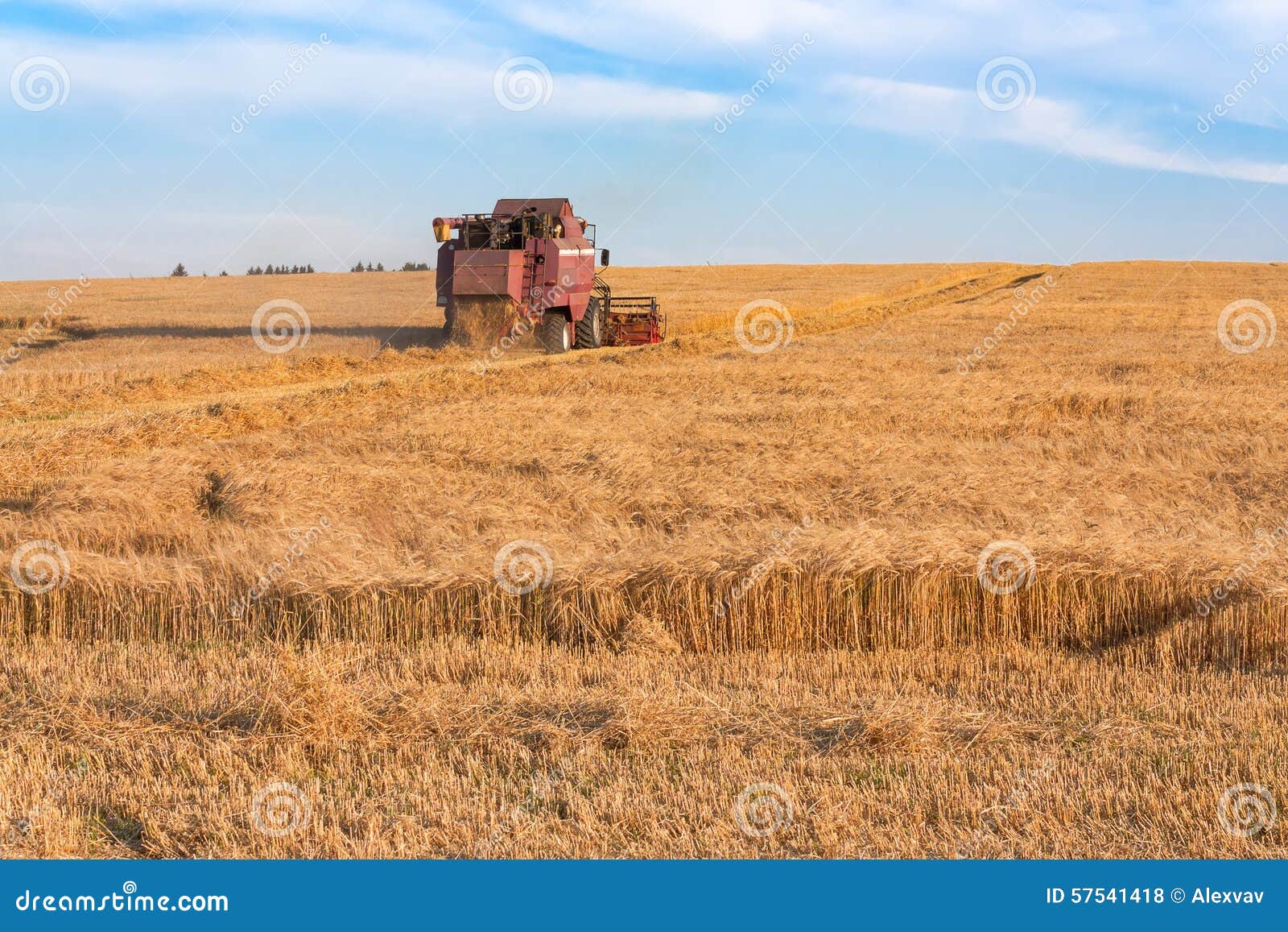 Tractor at work stock photo. Image of farmland, gathering 57541418