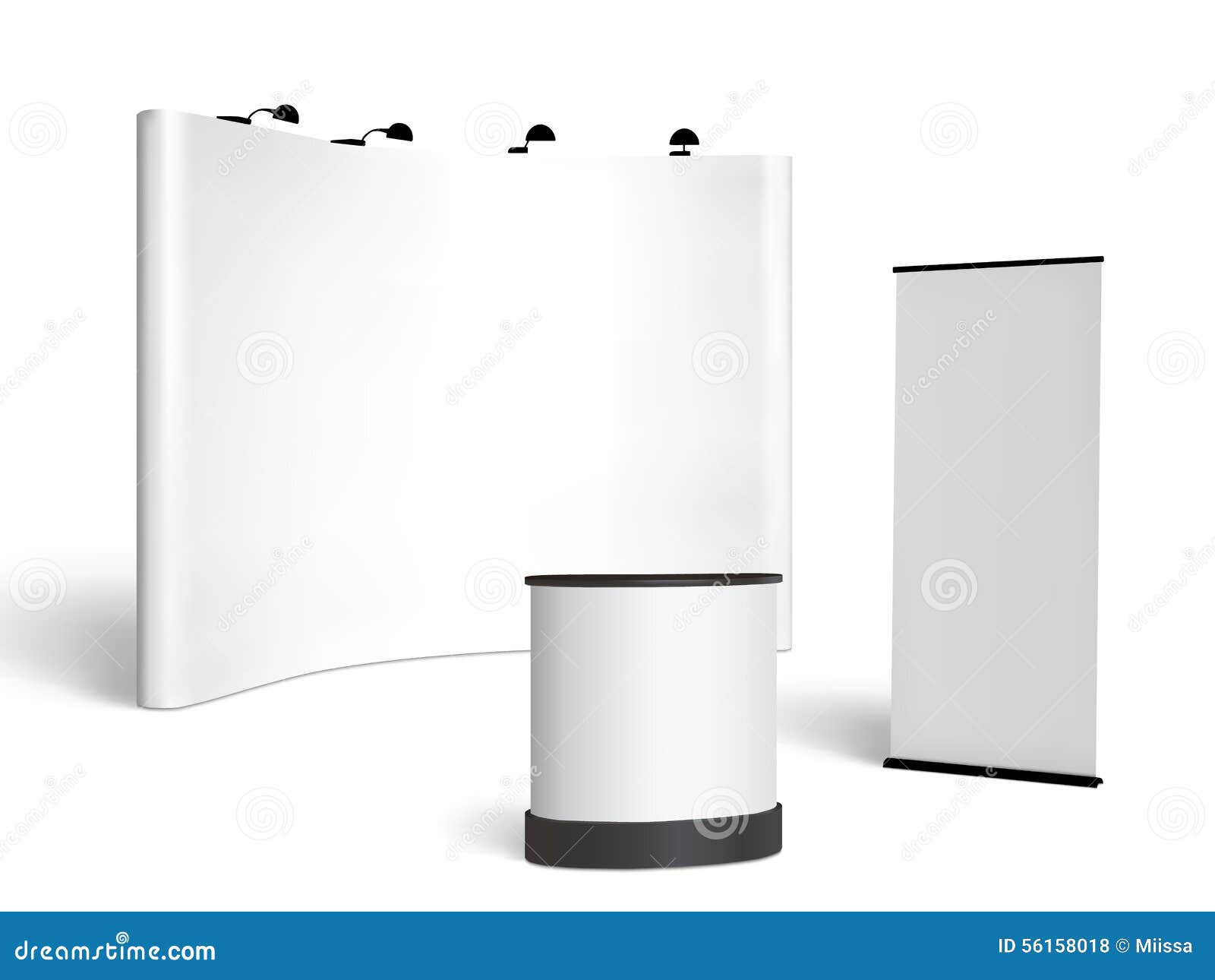 Download Trade Show Booth Mock-up. Vector On White Stock Vector ...