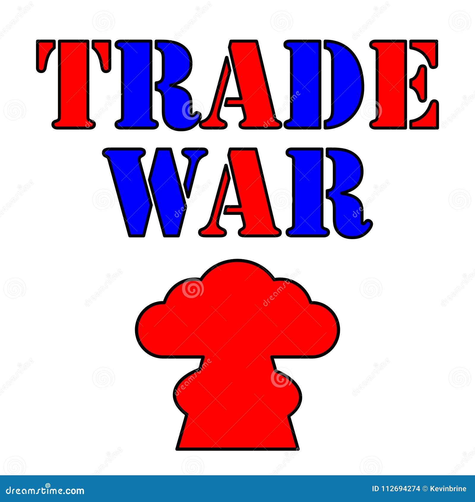 Trade War Text stock vector. Illustration of agreement 112694274
