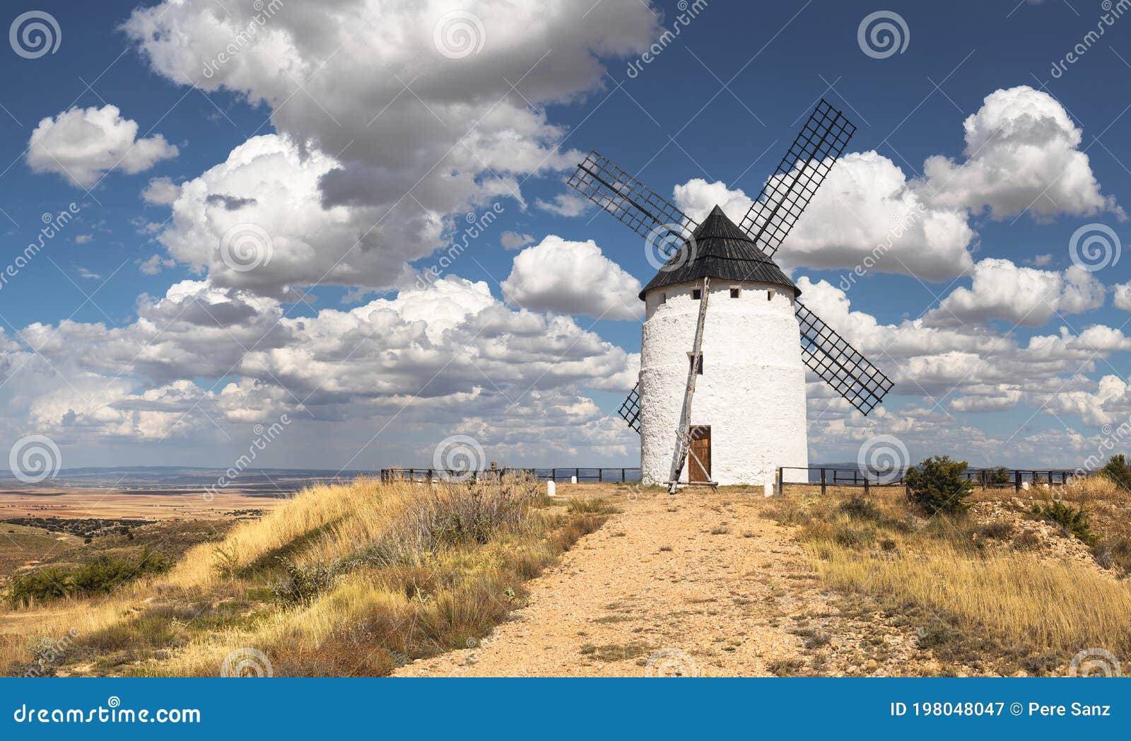 tradicional windmill in ojos negros, spain