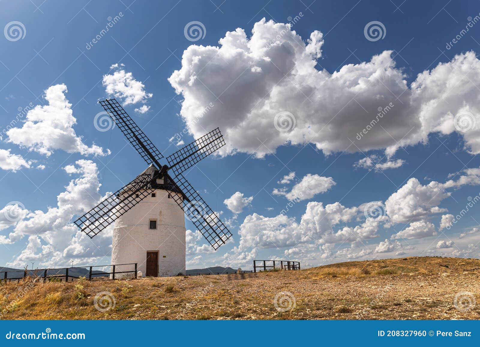 tradicional windmill in teruel, spain