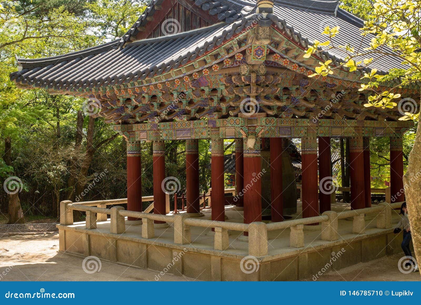 Traditional Architecture Old Building Temple in Korea Stock Image - Image of korean, tree: 50693801