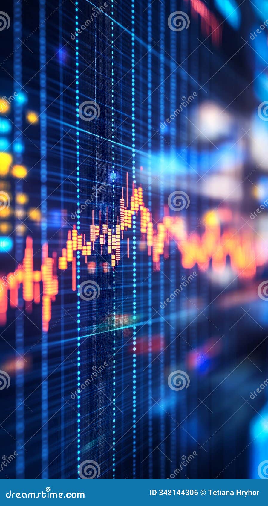 trading data analysis with digital graphs showing market fluctuations in real time