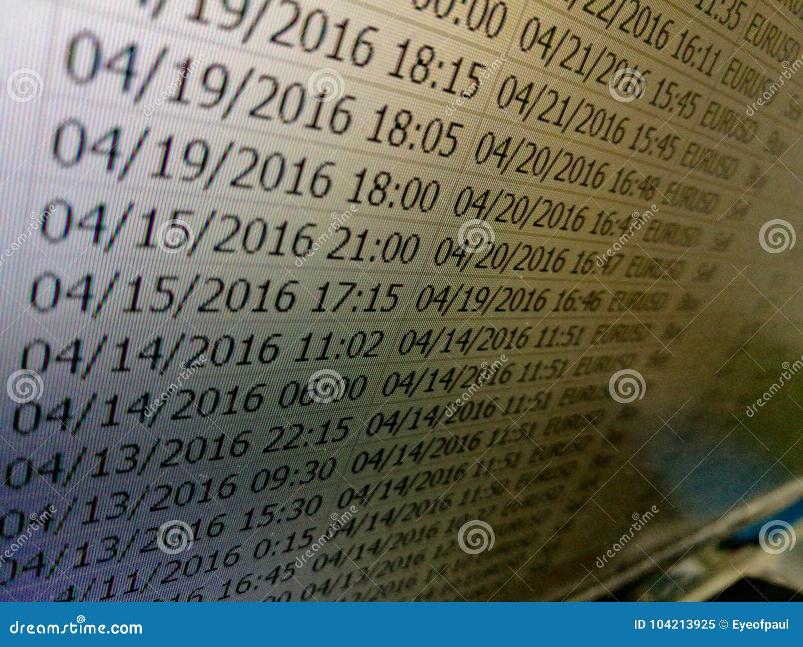 Trading Log Of Forex Currency Trader Program Stock Image Image Of - 