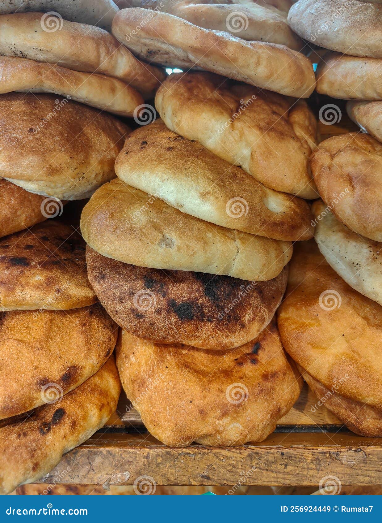 Tradition Arabic Bread Pita, Sold at the Bakery Store Stock Image