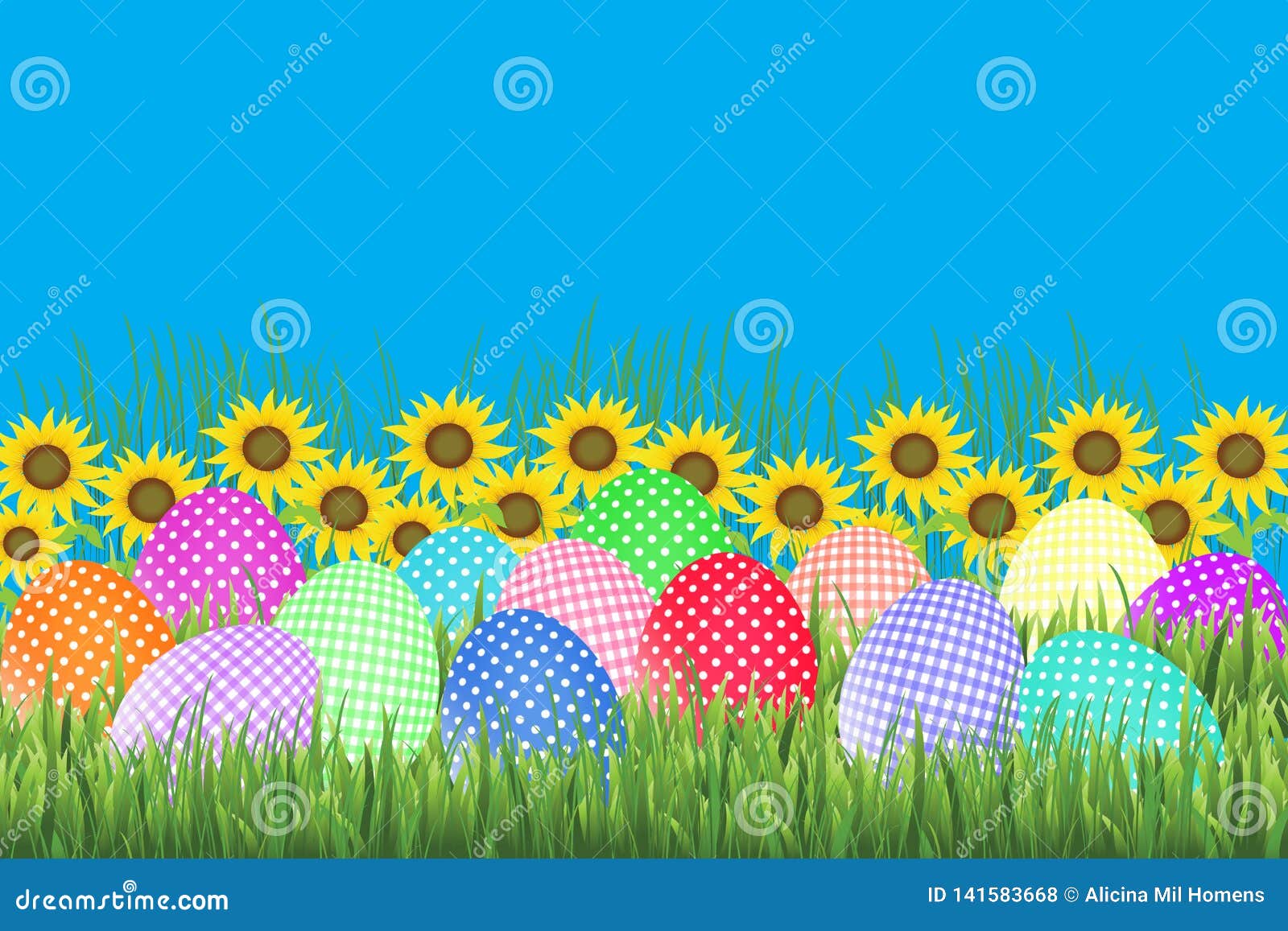 The Tradition of Chocolate Eggs in Easter Stock Illustration