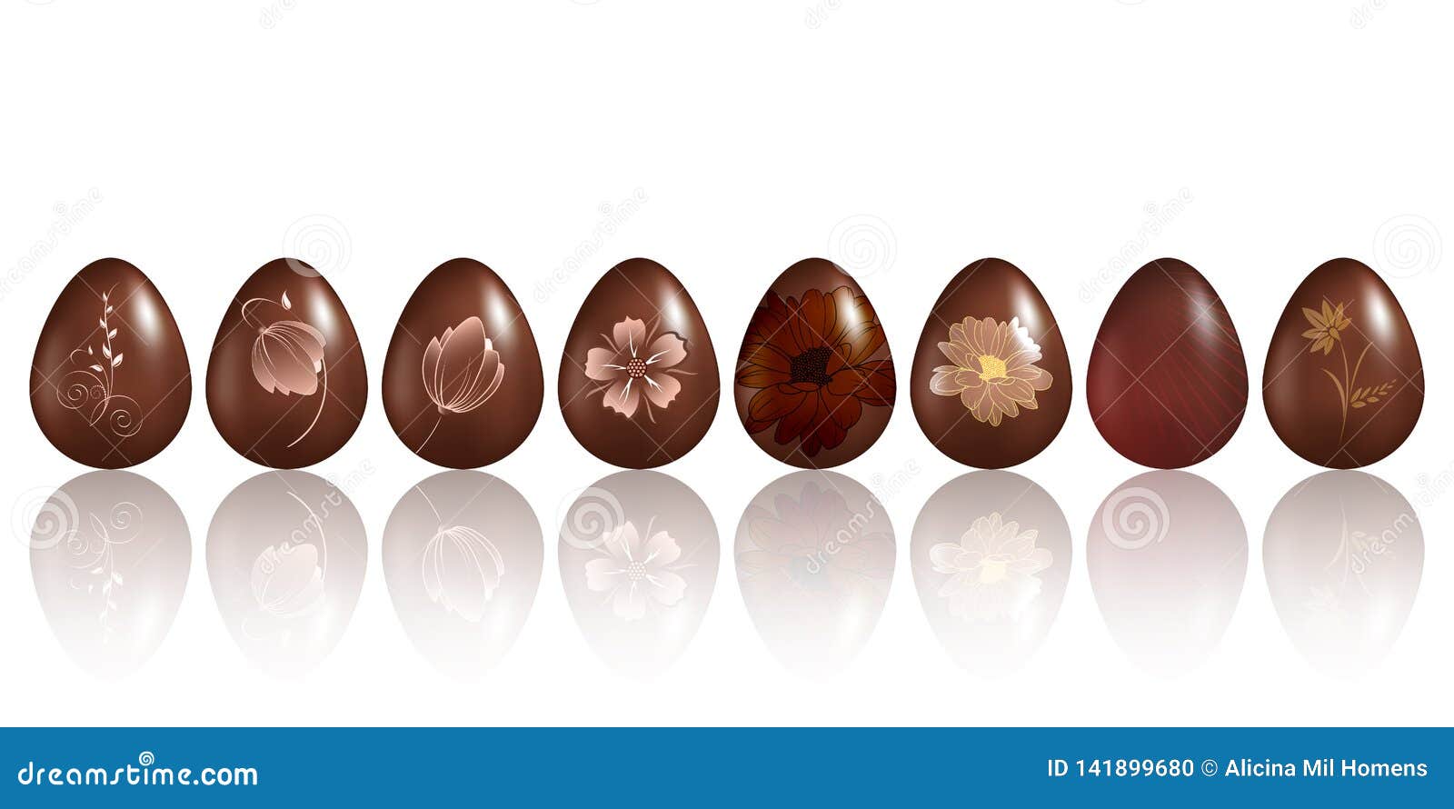 The Tradition of Chocolate Eggs in Easter Stock Photo Image of flower