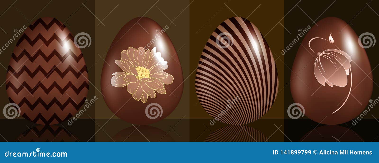 The Tradition of Chocolate Eggs in Easter Stock Image Image of