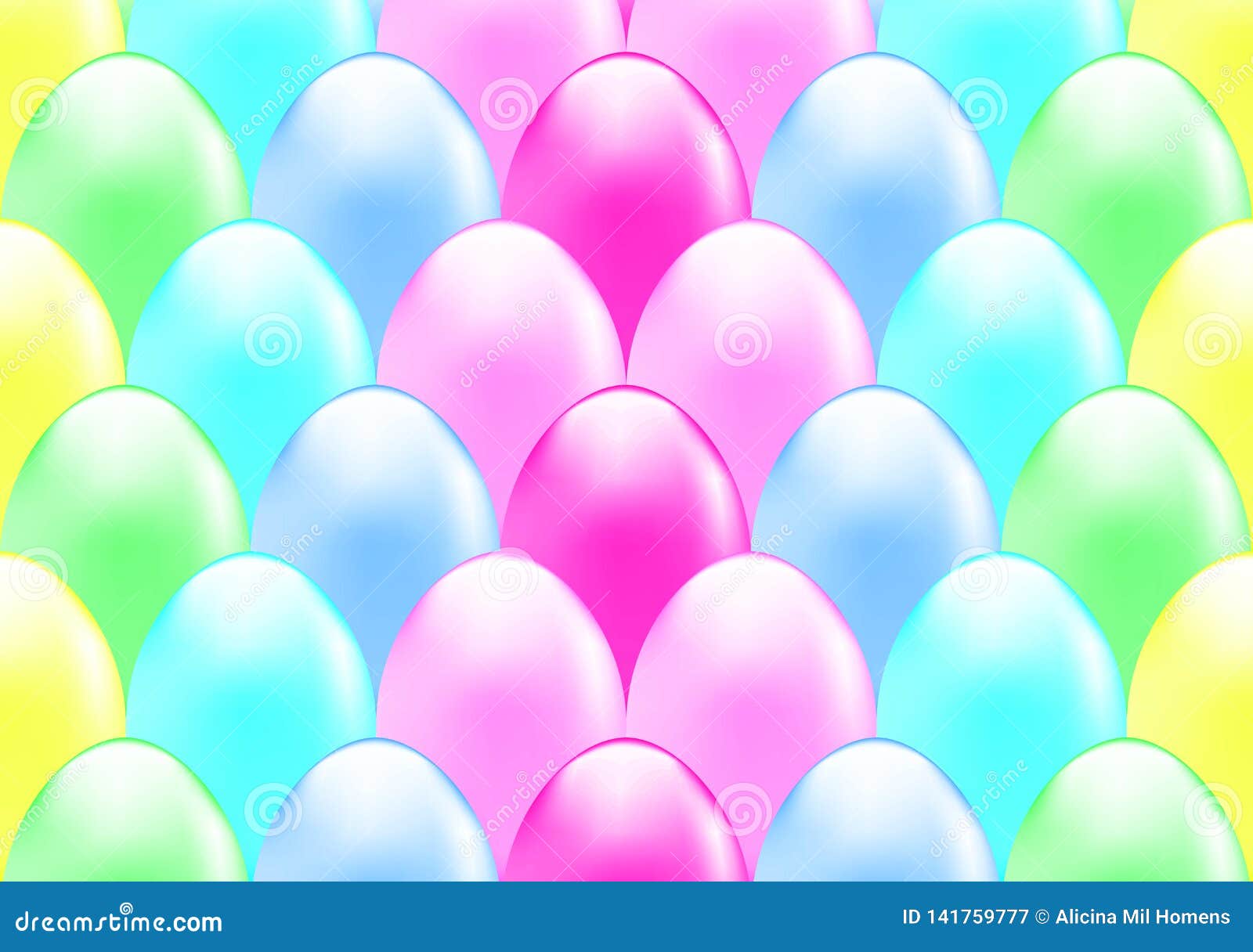 The Tradition of Chocolate Eggs in Easter Stock Illustration